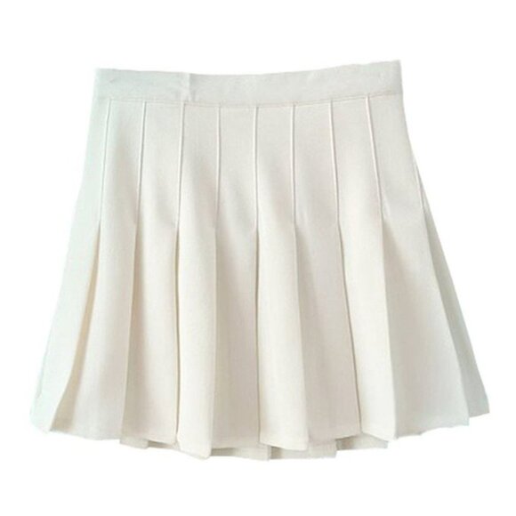 NWT - Women's Pleated Mini Skirt - Whtie - Picture 3 of 5